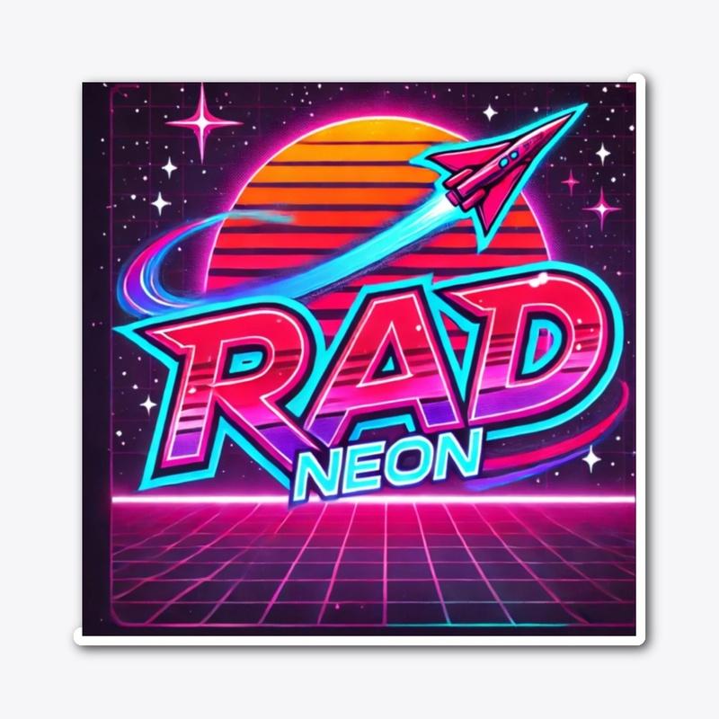 RAD NEON die cut sticker